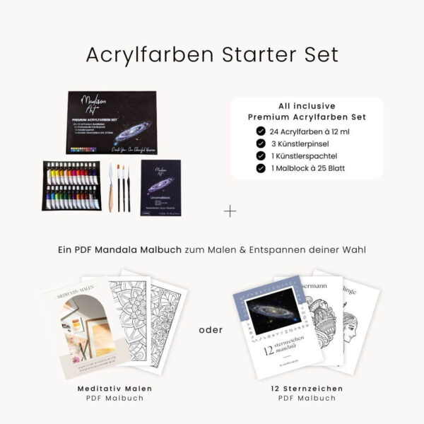 Madison Art Acrylfarben Set inklusive PDF-Malbuch