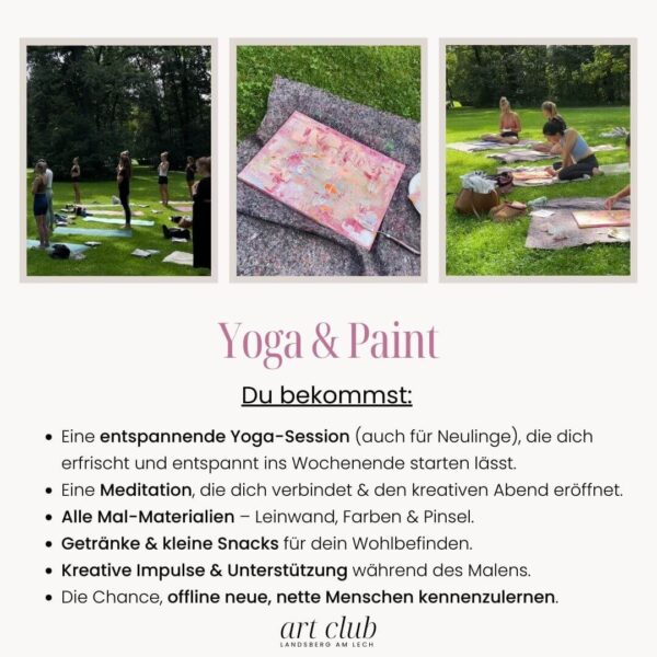 Yoga and Paint - Art Club Landsberg