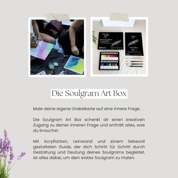 Die Soulgram Art Box mit Acrylfarben Set und Guide