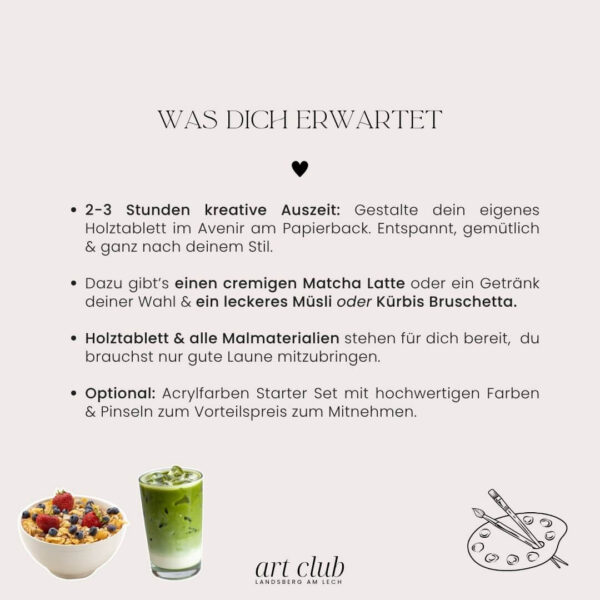 Brunch and Paint - Art Club Landsberg - Was dich erwartet