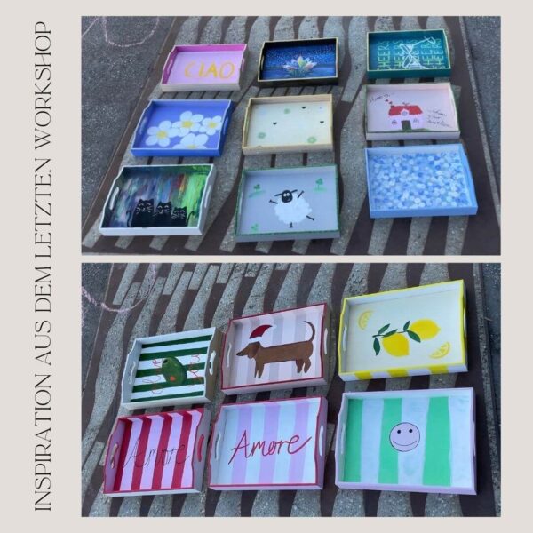 Inspo Tablett bemalen - Art Club Landsberg am Lech