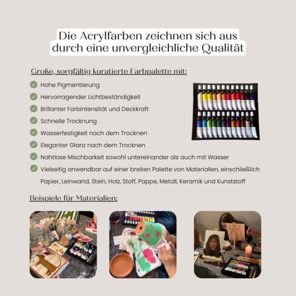 Madison Art Acrylfarben Starter Set Mal-Beispiele
