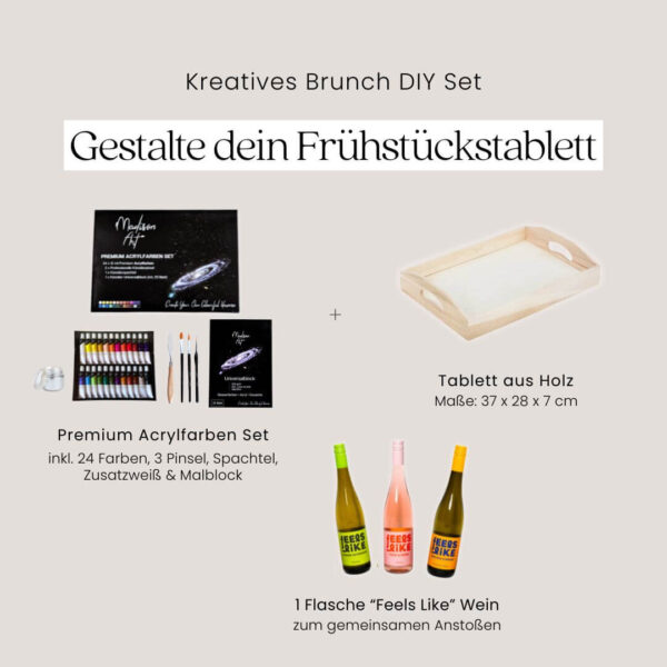 Kreatives DIY Tablett Set für JGA - Geburtstag - Mädelsabende