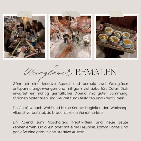Weingläser bemalen Art Club Landsberg Weingläser bemalen | Do 12. Nov 2026 im Offside Landsberg