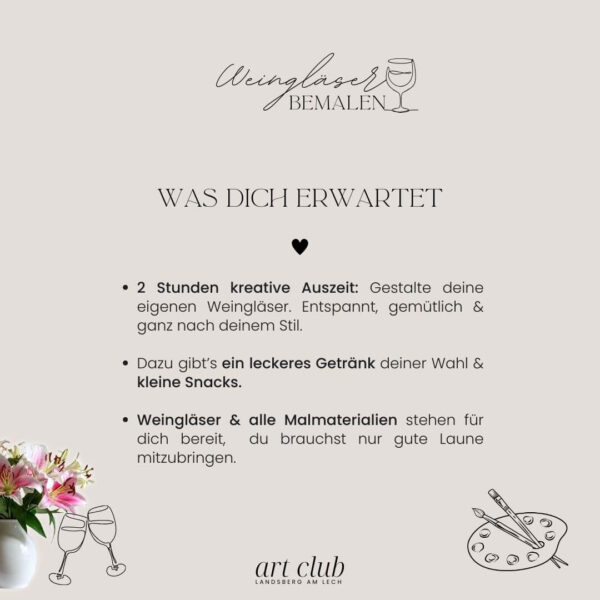 Weingläser bemalen-Art Club Landsberg am Lech Weingläser bemalen by Art Club Landsberg am Lech