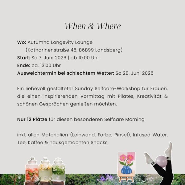 Pilates & Paint 7. Juni 2026
