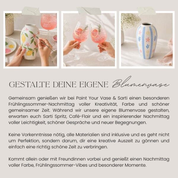Blumenvase bemalen im Art Club Landsberg am Lech