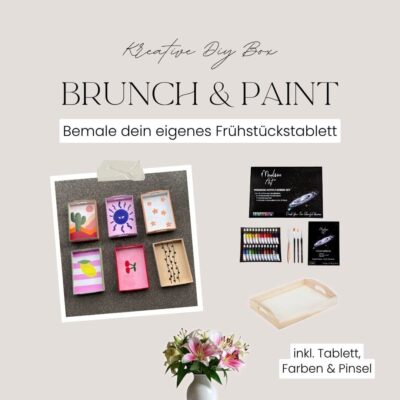 Brunch & Paint DIY Tablett Box - Bemale dein eigenes Frühstückstablett