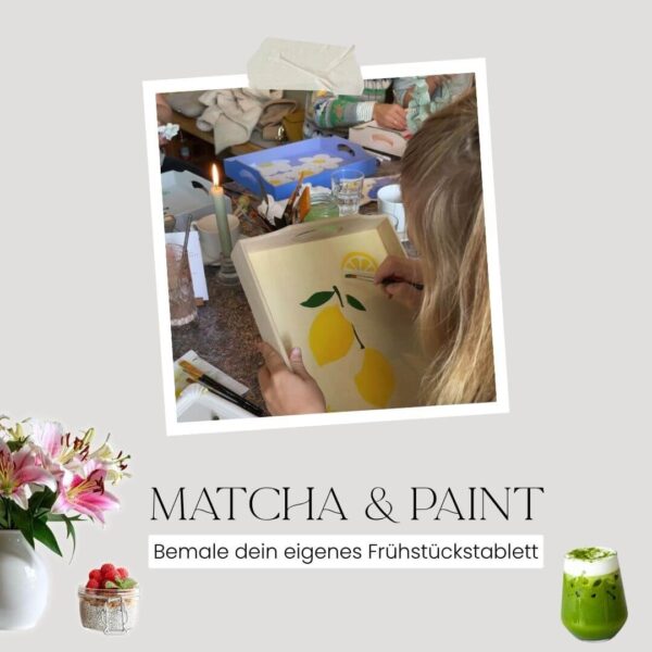 Matcha & Paint - Tablett bemalen - Art Club Landsberg am Lech x Café Avenir