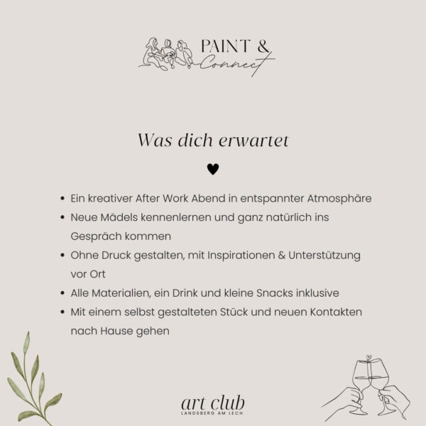 Paint and Connect in Landsberg - Was dich erwartet