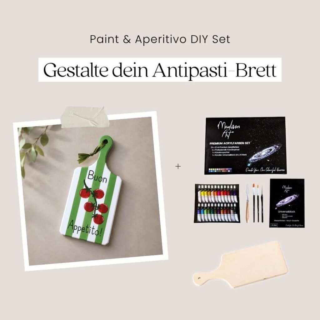 DIY Antipasti-Brett chen bemalen
