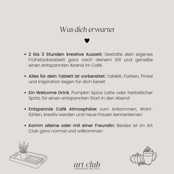 Café amó Tablett bemalen - Was dich erwartet